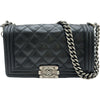 シャネル CHANEL ボーイシャネル25 A67086 18番台 ブラック シルバー金具 カーフスキン レディース ショルダーバッグ