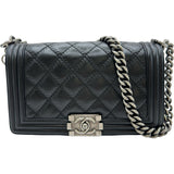 シャネル CHANEL ボーイシャネル25 A67086 18番台 ブラック シルバー金具 カーフスキン レディース ショルダーバッグ