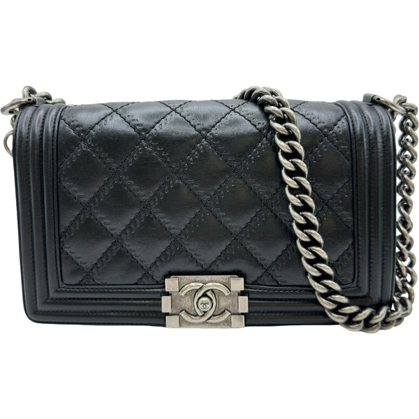 シャネル CHANEL ボーイシャネル25 A67086 18番台 ブラック シルバー