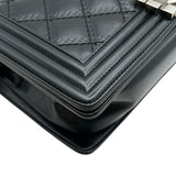 シャネル CHANEL ボーイシャネル25 A67086 18番台 ブラック シルバー金具 カーフスキン レディース ショルダーバッグ
