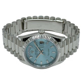 ロレックス ROLEX デイデイト 36 128236A アイスブルー プラチナ 自動巻き メンズ 腕時計