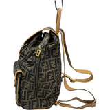 フェンディ FENDI ズッカ柄バックパック ベージュ/ブラウン ゴールド金具 ズッカ柄 レディース リュック・デイパック
