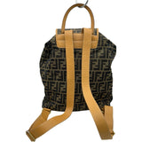 フェンディ FENDI ズッカ柄バックパック ベージュ/ブラウン ゴールド金具 ズッカ柄 レディース リュック・デイパック