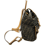 フェンディ FENDI ズッカ柄バックパック ベージュ/ブラウン ゴールド金具 ズッカ柄 レディース リュック・デイパック