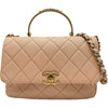 シャネル CHANEL トップハンドルショルダーバッグ AS4605 ピンクベージュ系 ゴールド金具 レザー レディース ショルダーバッグ