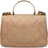 シャネル CHANEL トップハンドルショルダーバッグ AS4605 ピンクベージュ系 ゴールド金具 レザー レディース ショルダーバッグ