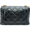 シャネル CHANEL マトラッセシングルフラップチェーンショルダー AS3215 ブラック ゴールド金具 ラムスキン レディース ショルダーバッグ