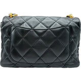 シャネル CHANEL マトラッセシングルフラップチェーンショルダー AS3215 ブラック ゴールド金具 ラムスキン レディース ショルダーバッグ