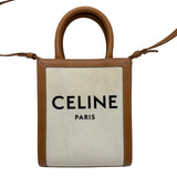 セリーヌ CELINE バーティカルカバミニ 193302 タン ゴールド金具 キャンバス/カーフ レディース ショルダーバッグ