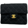 シャネル CHANEL ミニマトラッセ A01115 6番台 ブラック ゴールド金具 コットンジャージー レディース ショルダーバッグ