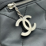 シャネル CHANEL パリビアリッツボストンバッグ 12番台 ブラック シルバー金具 コーティングキャンバス レディース ボストンバッグ