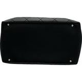 シャネル CHANEL パリビアリッツボストンバッグ 12番台 ブラック シルバー金具 コーティングキャンバス レディース ボストンバッグ