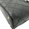 シャネル CHANEL オンザロードワイルドステッチトートバッグ A92211 20番台 ブラック シルバー金具 キャビアスキン/カーフスキン レディース トートバッグ
