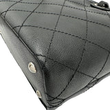 シャネル CHANEL オンザロードワイルドステッチトートバッグ A92211 20番台 ブラック シルバー金具 キャビアスキン/カーフスキン レディース トートバッグ