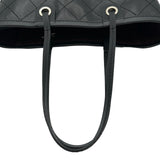 シャネル CHANEL オンザロードワイルドステッチトートバッグ A92211 20番台 ブラック シルバー金具 キャビアスキン/カーフスキン レディース トートバッグ