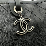シャネル CHANEL オンザロードワイルドステッチトートバッグ A92211 20番台 ブラック シルバー金具 キャビアスキン/カーフスキン レディース トートバッグ