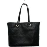 シャネル CHANEL オンザロードワイルドステッチトートバッグ A92211 20番台 ブラック シルバー金具 キャビアスキン/カーフスキン レディース トートバッグ