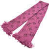 ルイ・ヴィトン LOUIS VUITTON エシャルプ・ロゴマニア M70461 ピンク ウール/シルク レディース マフラー
