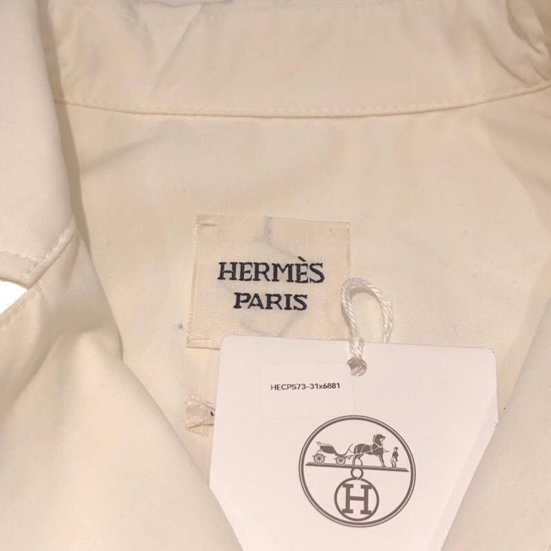 エルメス HERMES バイカラートレンチコート 23SS ホワイト レディース ...