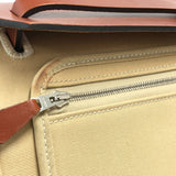 エルメス HERMES エールバッグジップMM X刻 ベージュ シルバー金具 トワルアッシュ/ヴァッシュハンター ユニセックス ショルダーバッグ