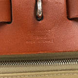 エルメス HERMES エールバッグジップMM X刻 ベージュ シルバー金具 トワルアッシュ/ヴァッシュハンター ユニセックス ショルダーバッグ