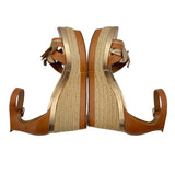 エルメス HERMES エスパドリーユサンダル ブラウン レディース サンダル