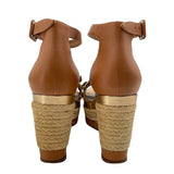 エルメス HERMES エスパドリーユサンダル ブラウン レディース サンダル