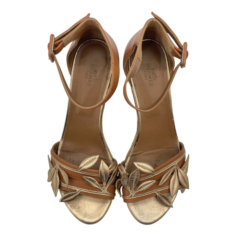 エルメス HERMES エスパドリーユサンダル ブラウン レディース サンダル