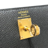 エルメス HERMES ケリー25 外縫い B刻 ブラック×GD金具 エプソン レディース ハンドバッグ