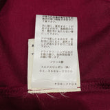 エルメス HERMES シェーヌダンクル刺繍半袖ワンピース ボルドー コットン レディース ワンピース