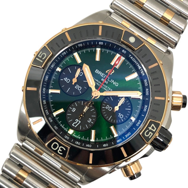 ブライトリング BREITLING スーパー クロノマット B01 44 UB0136 グリーン SS/K18レッドゴールド 自動巻き メン |  中古ブランドリユースショップ OKURA(おお蔵)