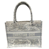 クリスチャン・ディオール Christian Dior ブックトート ミディアム ホワイト/グレー トワル レディース トートバッグ