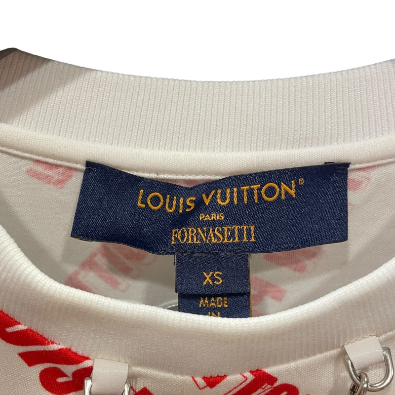ルイ・ヴィトン LOUIS VUITTON FORNASETTI 総柄プリントTシャツ FLTS91 ホワイト コットン レディース 半袖Ｔシャツ