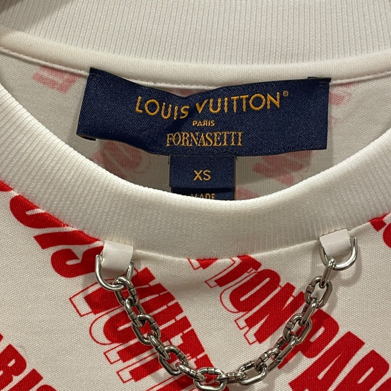 ルイ・ヴィトン LOUIS VUITTON FORNASETTI 総柄プリントTシャツ FLTS91 ホワイト コットン レディース 半袖Ｔシャツ
