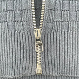ルイ・ヴィトン LOUIS VUITTON ダミエジャガードジップアップカーディガン ネイビー ウール メンズ カーディガン