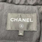 シャネル CHANEL ラインストーンロゴ装飾パファージャケット P64940 ブラック ポリアミド レディース その他アウター
