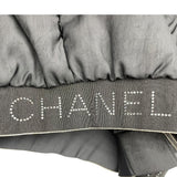 シャネル CHANEL ラインストーンロゴ装飾パファージャケット P64940 ブラック ポリアミド レディース その他アウター