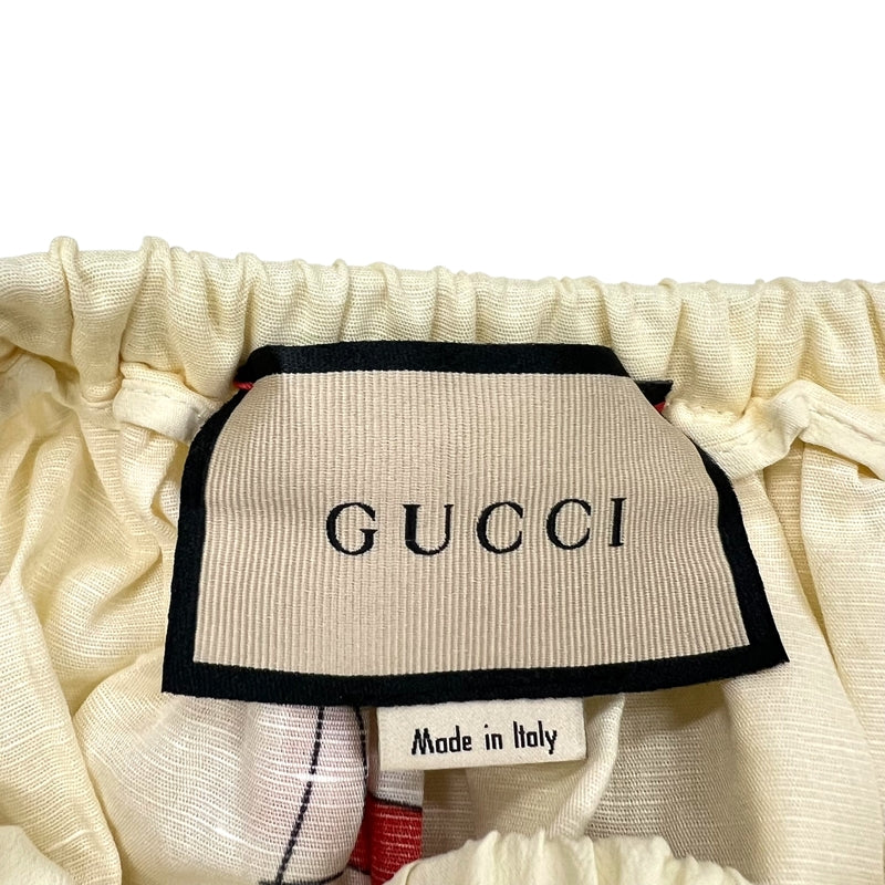 グッチ GUCCI 総柄コットンリネン ロングスカート マルチカラー 38 コットン/リネン レディース ロングスカート