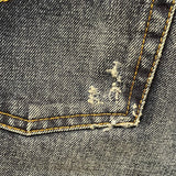 バレンシアガ BALENCIAGA フェード加工ワイドデニムパンツ インディゴ コットン レディース デニムパンツ