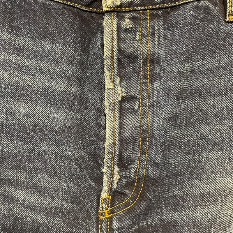 バレンシアガ BALENCIAGA フェード加工ワイドデニムパンツ インディゴ コットン レディース デニムパンツ