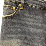 バレンシアガ BALENCIAGA フェード加工ワイドデニムパンツ インディゴ コットン レディース デニムパンツ