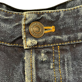 バレンシアガ BALENCIAGA フェード加工ワイドデニムパンツ インディゴ コットン レディース デニムパンツ