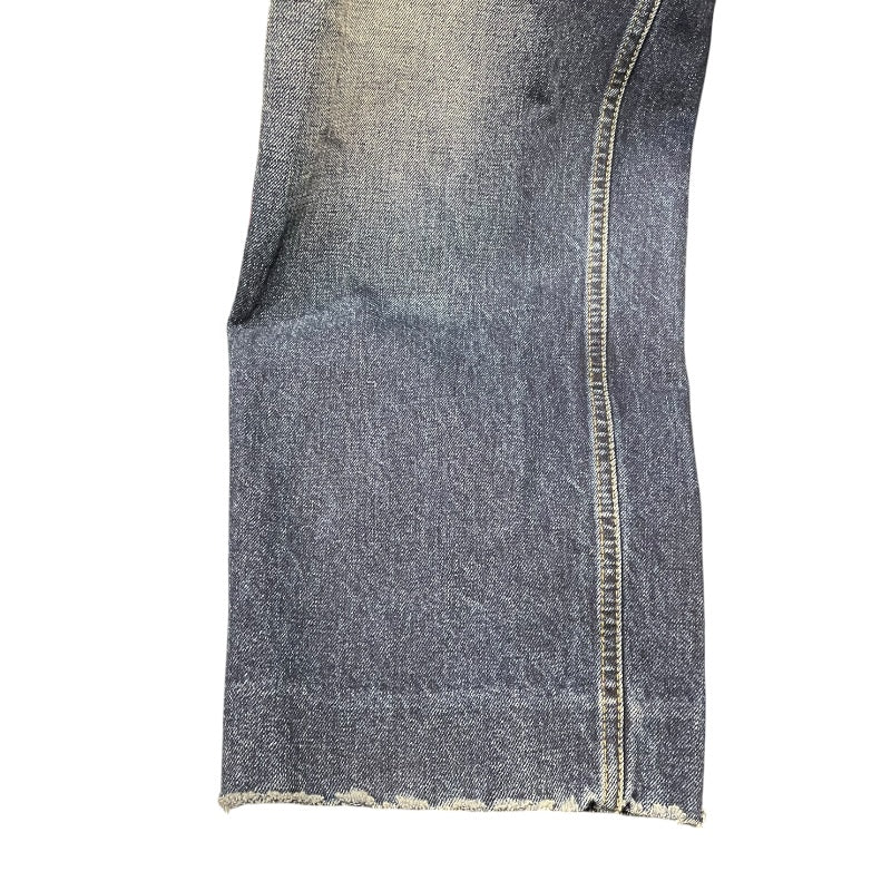 バレンシアガ BALENCIAGA フェード加工ワイドデニムパンツ インディゴ コットン レディース デニムパンツ