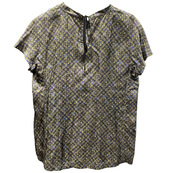 ルイ・ヴィトン LOUIS VUITTON モノグラム総柄トップス マルチカラー レーヨン レディース 半袖シャツ