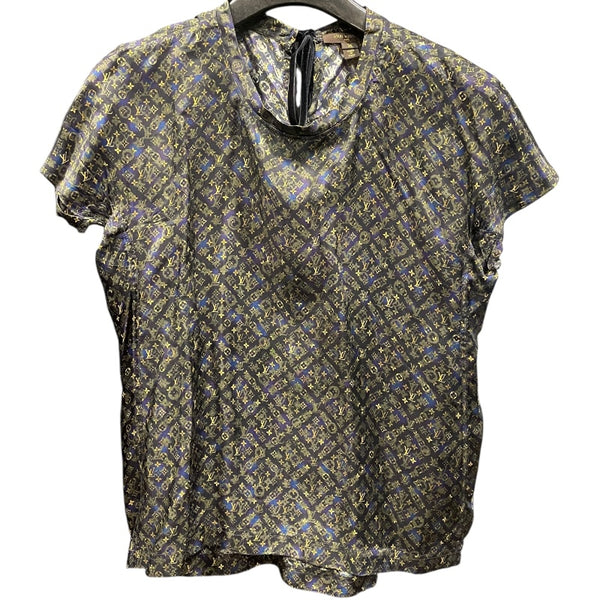 ルイ・ヴィトン LOUIS VUITTON モノグラム総柄トップス マルチカラー レーヨン レディース 半袖シャツ