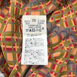 エルメス HERMES 総柄シルクトップス 38 オレンジ シルク/ウール レディース ブラウス