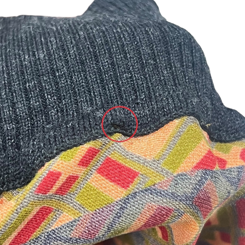 エルメス HERMES 総柄シルクトップス 38 オレンジ シルク/ウール レディース ブラウス