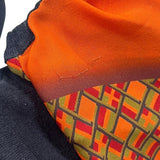 エルメス HERMES 総柄シルクトップス 38 オレンジ シルク/ウール レディース ブラウス