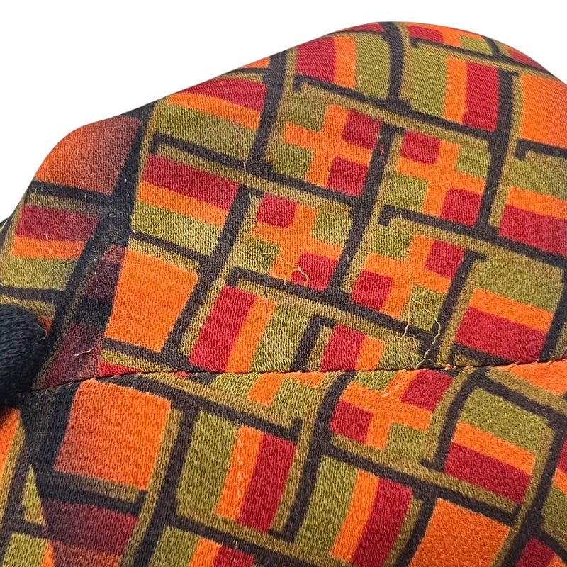 エルメス HERMES 総柄シルクトップス 38 オレンジ シルク/ウール