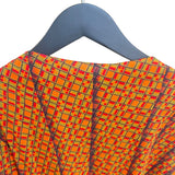 エルメス HERMES 総柄シルクトップス 38 オレンジ シルク/ウール レディース ブラウス